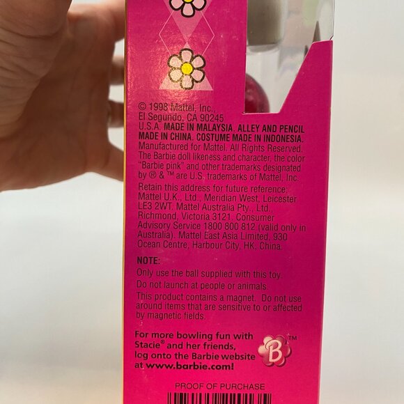 1998 Mattel Barbie Bowling Party Stacie Doll Sealed - Picture 6 of 6